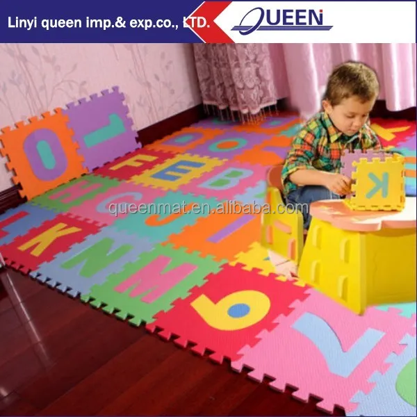 kids play mat alphabet number puzzle eva mat inter-locking factory directly for sale