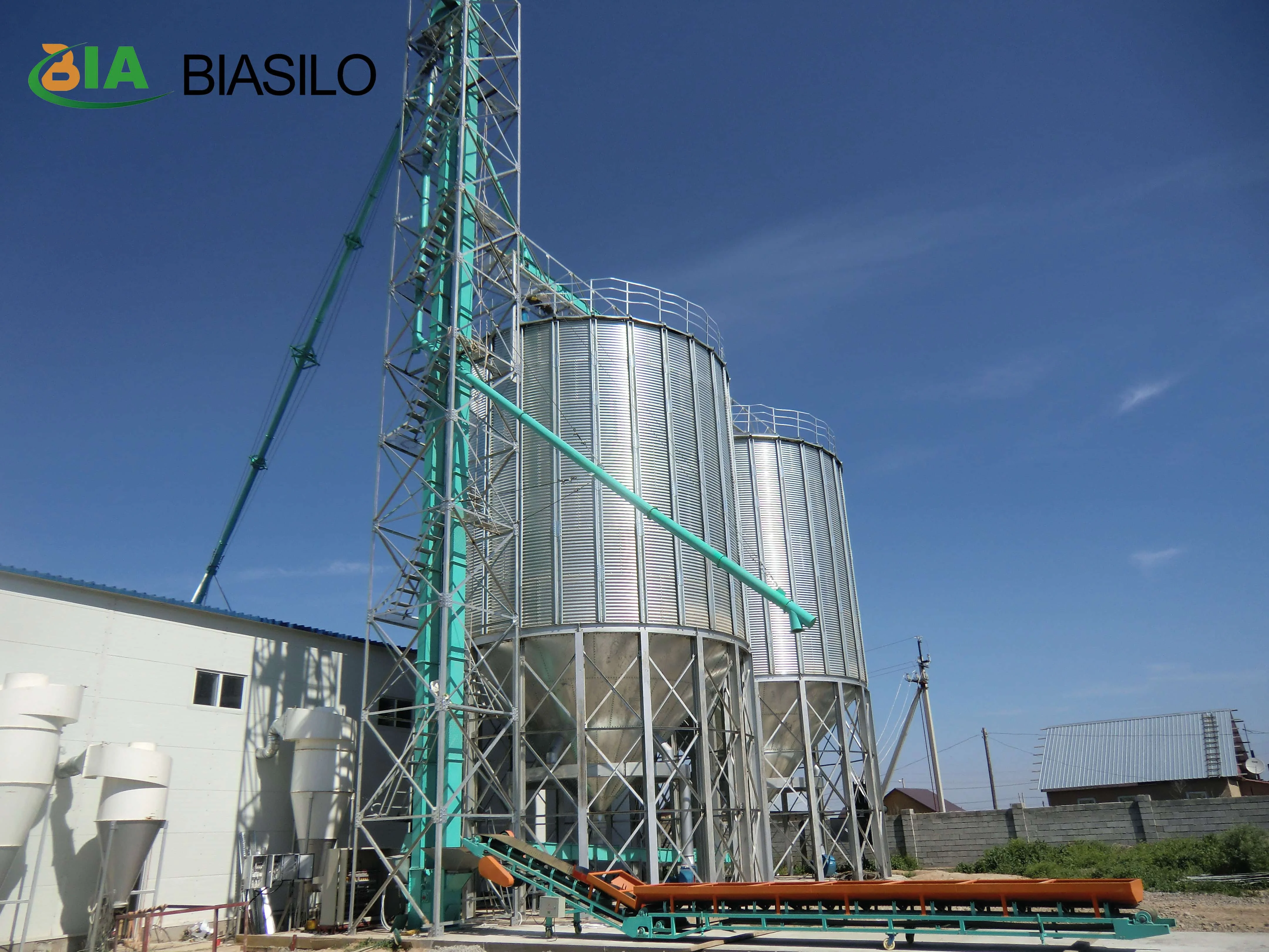 Steel Barley Storage Grain Silos For Sales With 5000t Used Wheat Grain Storage Silo Price And Poultry Bulk Feed Silo Tank