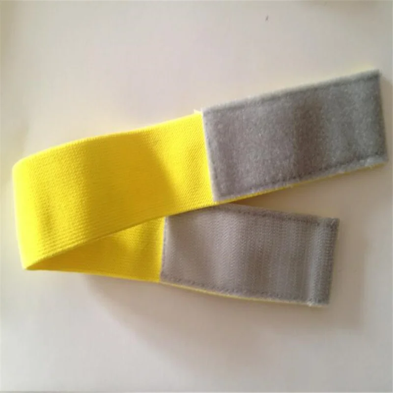 Желтая 30% нейлоновая и 70% полиэфирная многоразовая лента с крючком и петлей