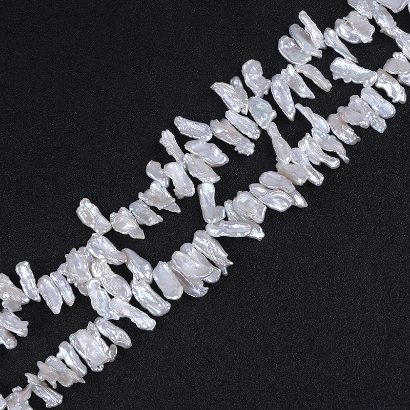 Long Stick Natural Irregular Shape Freshwater Biwa Pearl Strand