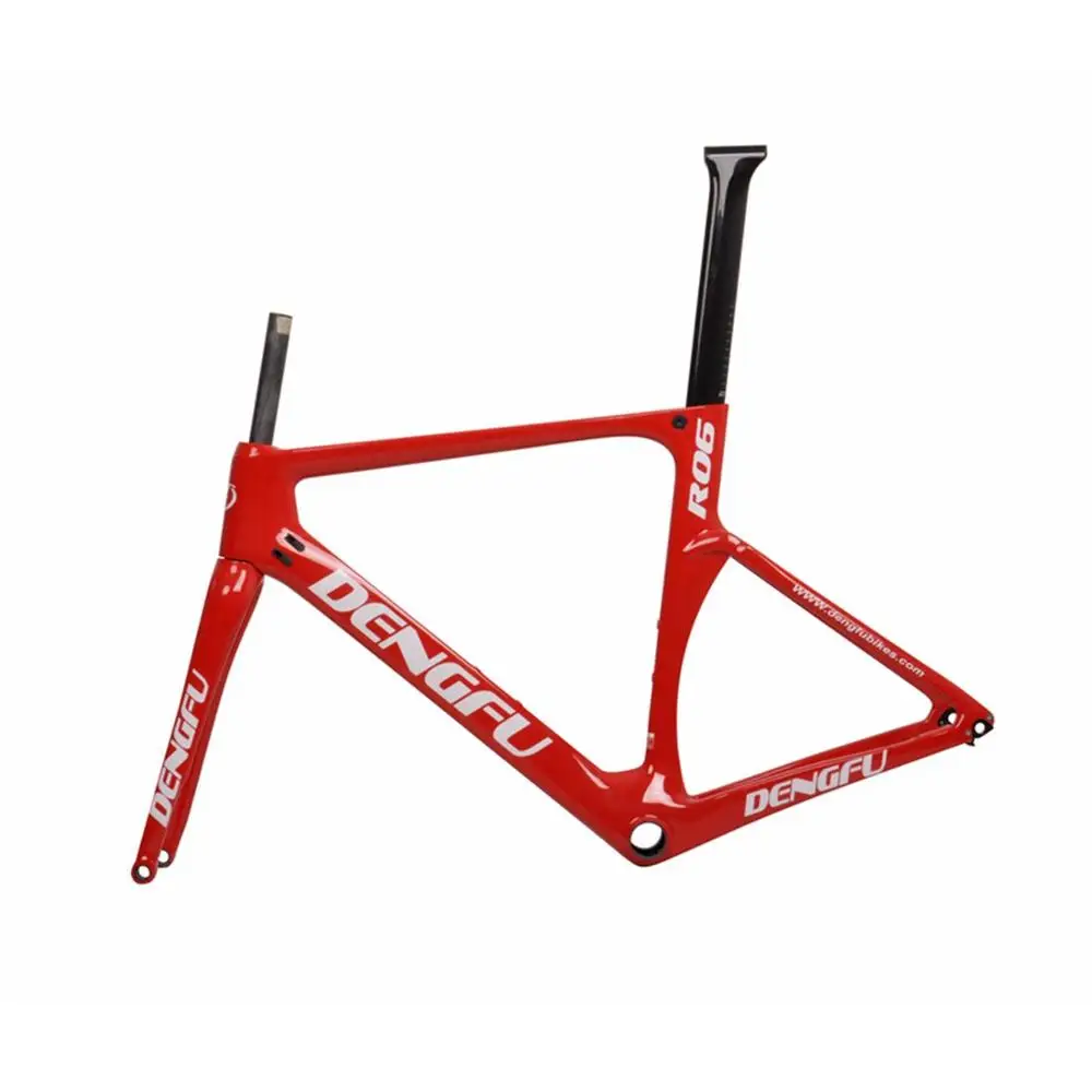 DENGFU Custom Road Bike Disc Aero Carbon Cycling Bicycle Frames Flat Mount