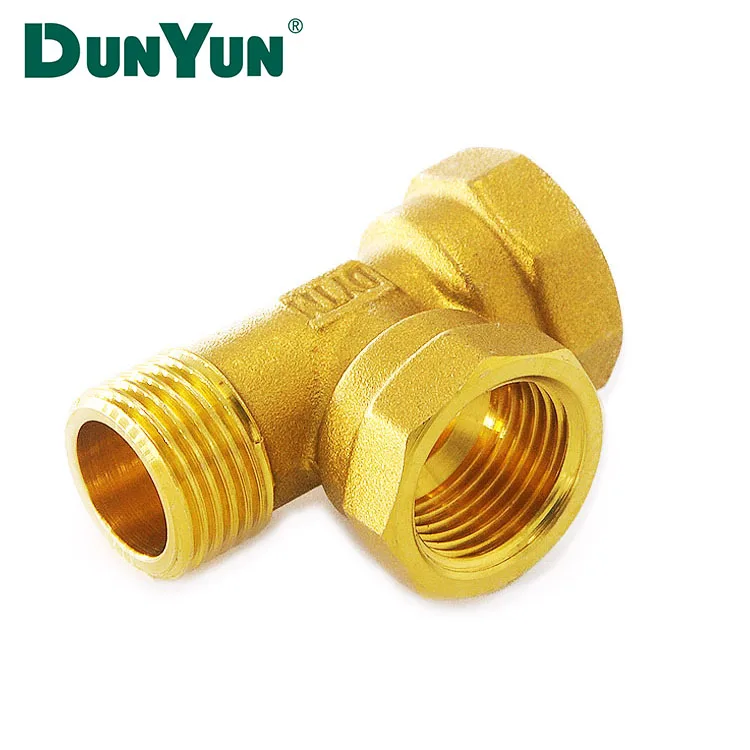 Male and female Brass fitting Plumbing Tee Fittings with BSP Thread