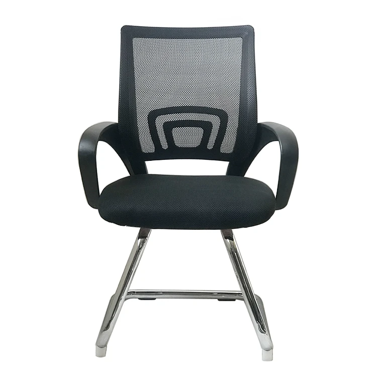 sled base  middle back  cyber cafe computer internet bar office  chair for meeting conference room and visitor