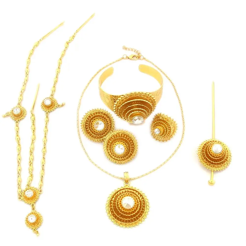 Ethiopian Necklaces Bracelets Habesha Jewelry Set