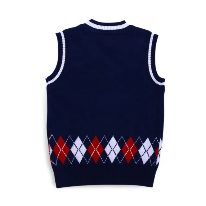 
Classic primary school kids clothing, woolen sweater designs for children, children vest 