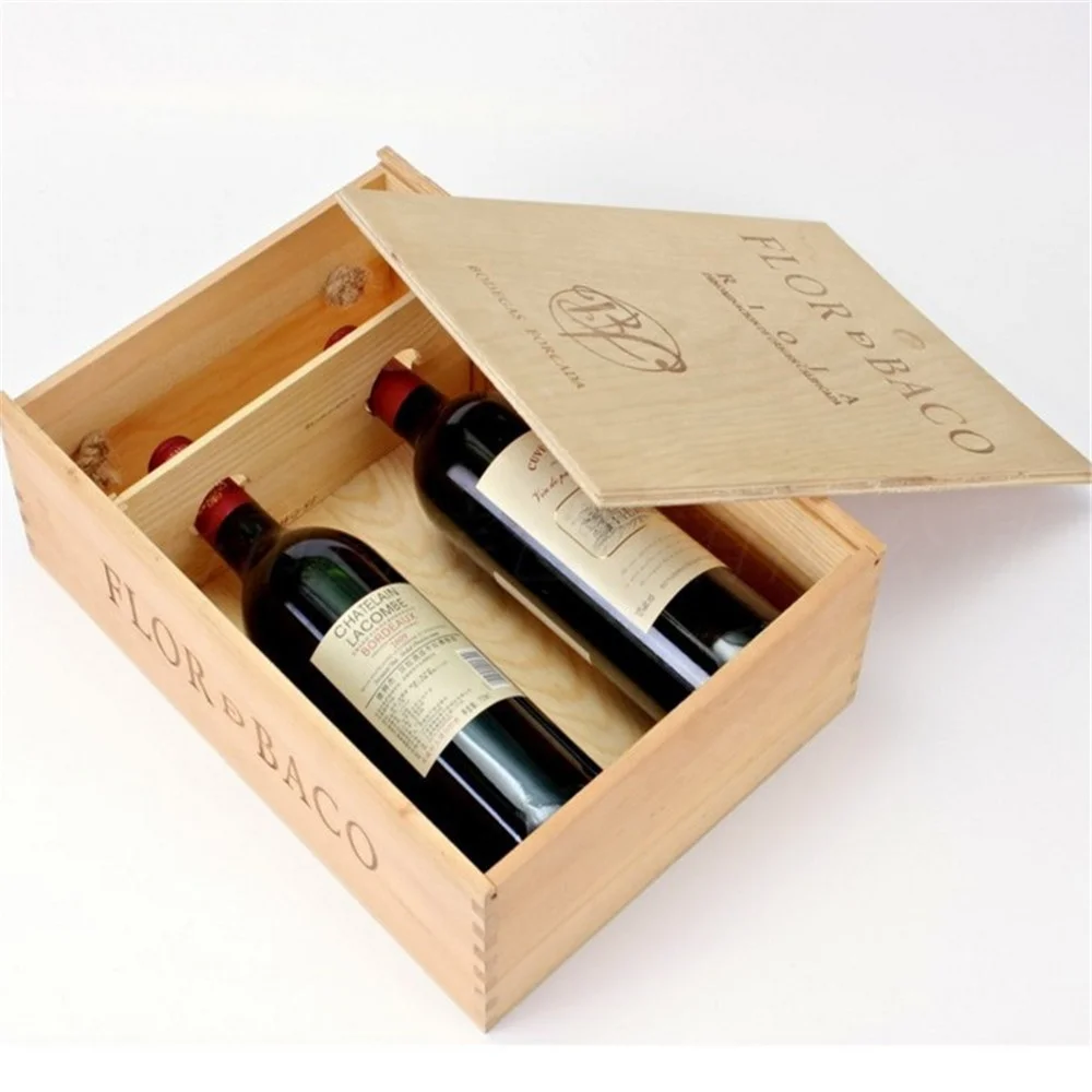 Деревянная коробка для вина mytext, под заказ, оптом