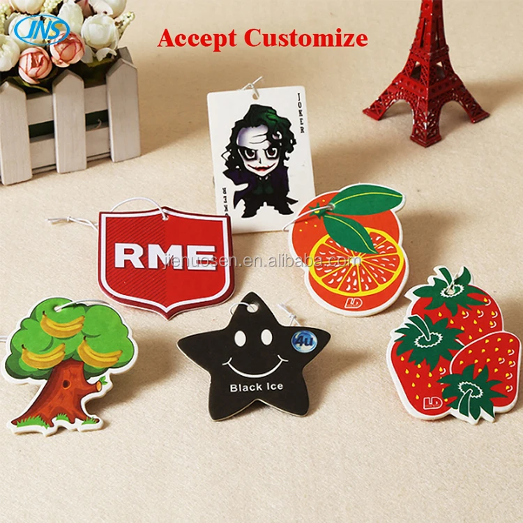 Hot selling Custom Any Shape Made hanging Design Car Scent Air Freshener For Car