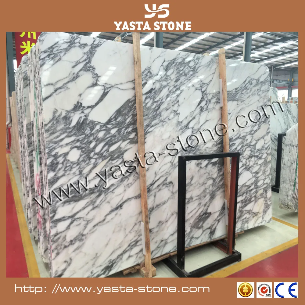 Raw marble stone arabscato white marble slab price
