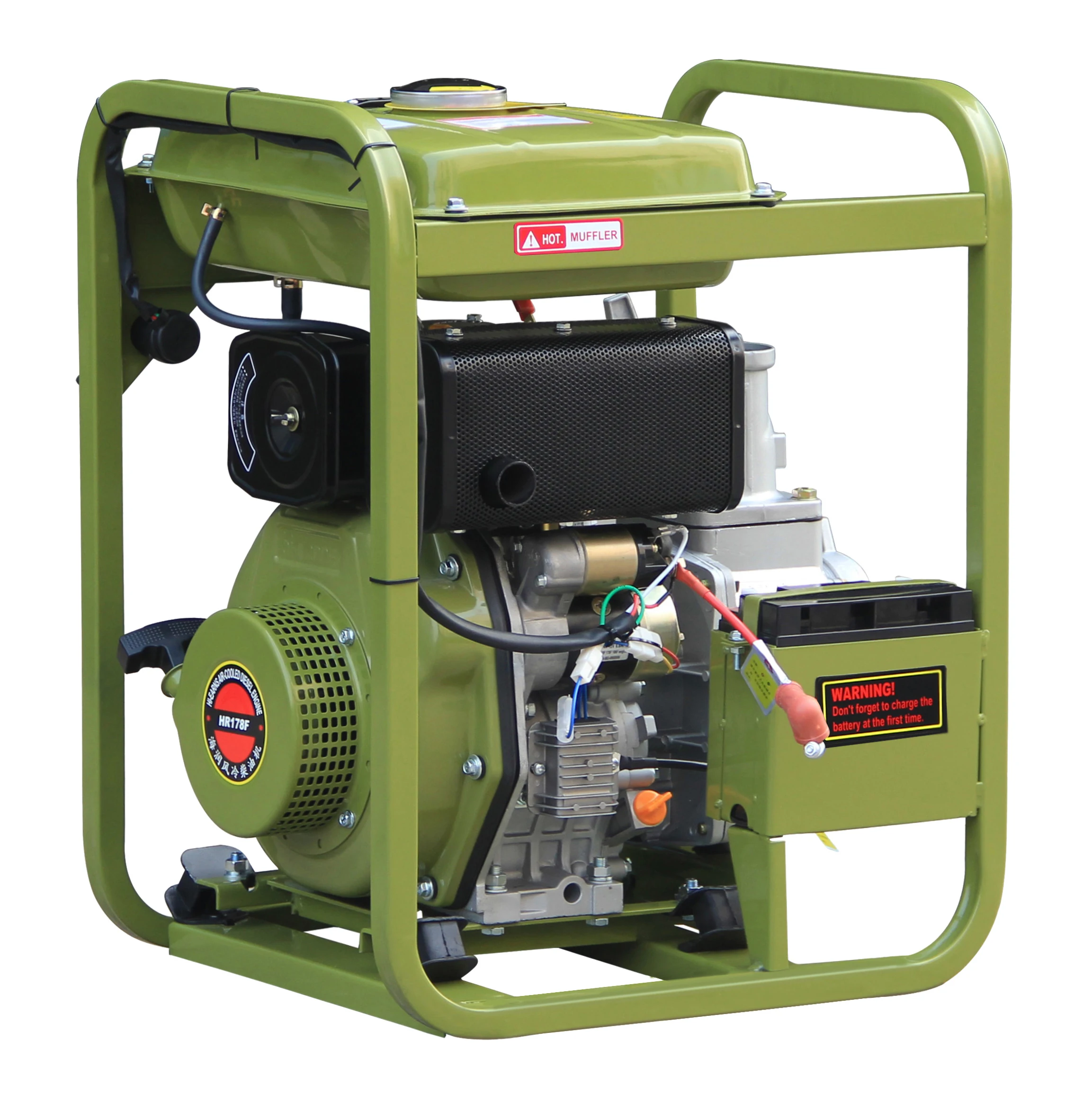 80 мм сельского хозяйства 3-дюймовый дизельный водяный насос с большой топливный бак