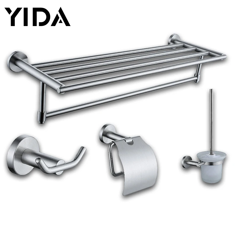 bathroom accessory set stainless steel paper holder towel shelf