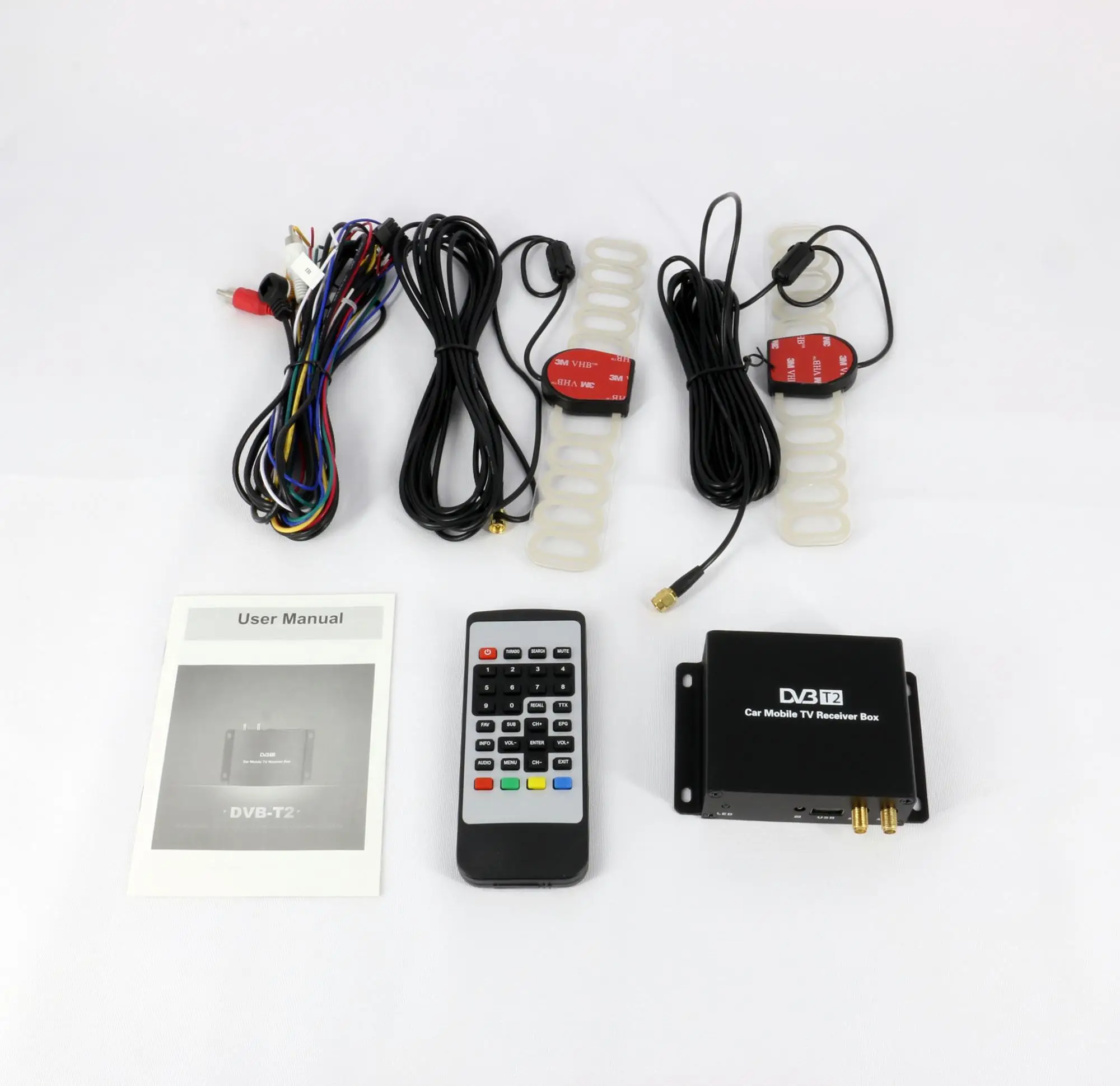 
car mobile digital tv tuner dvb-t2 with cvbs video output Dual Antenna support high speed 180km/h, 1080P HD, USB PVR function 