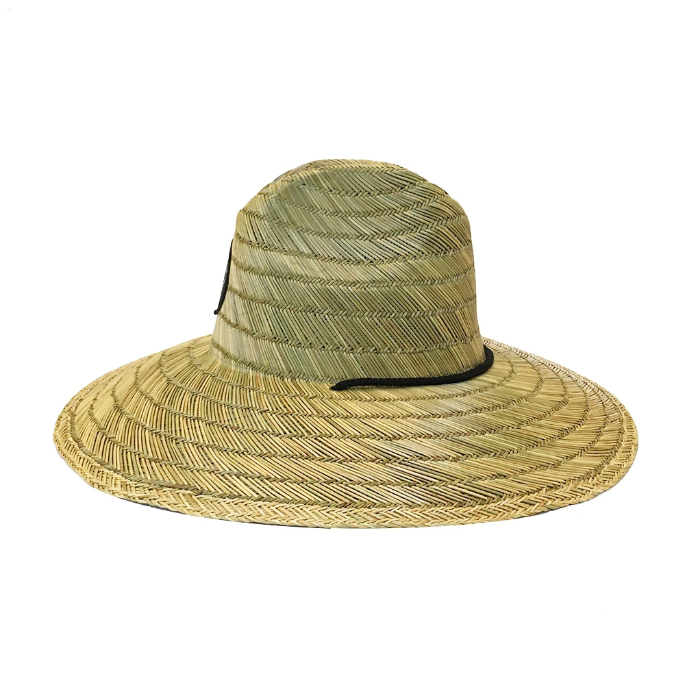 Goldenway unisex summer raffia fishing straw hats life guard uv sun visor straw beach hat for women
