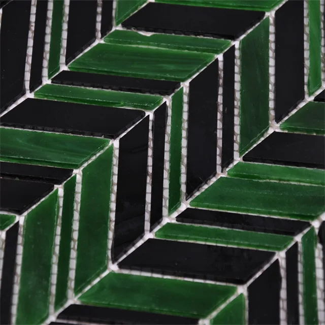 Стены искусства классические декоративные черно-зеленый щитка 3 мм витражное стекло мозаичная плитка