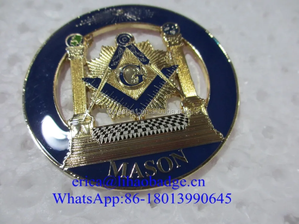 Высококачественная металлическая масонская эмблема масонский значок regalia Золотой