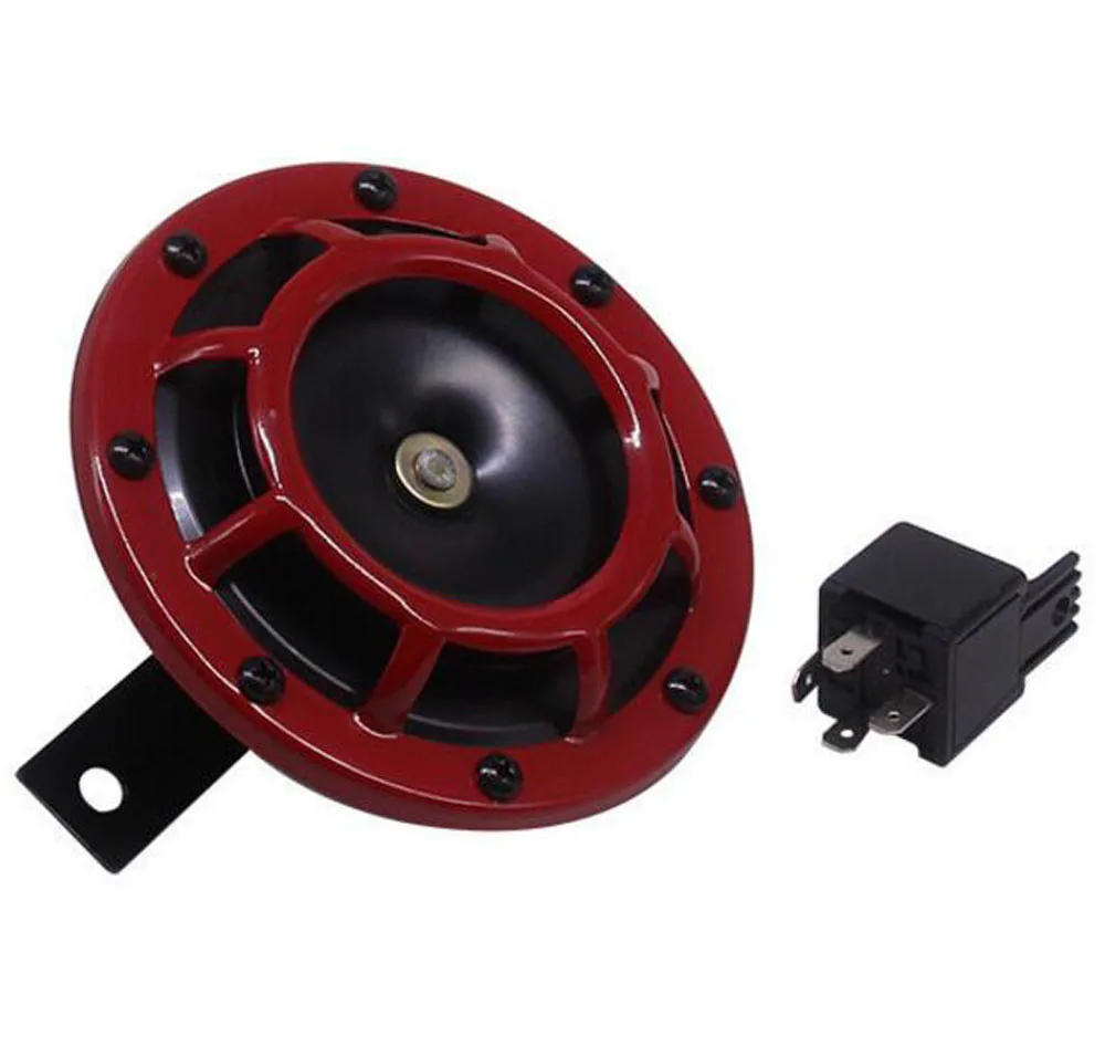 Car Refit Universal Car Horn 12v Truck Motorcycle Horn Basin Type High and Low Voltage Whistle Horn with Relay
