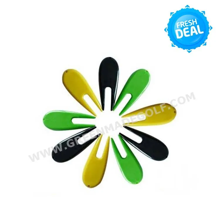 Personalized golf pitchfork for sale with 2 holes golf divot tool for golf sports