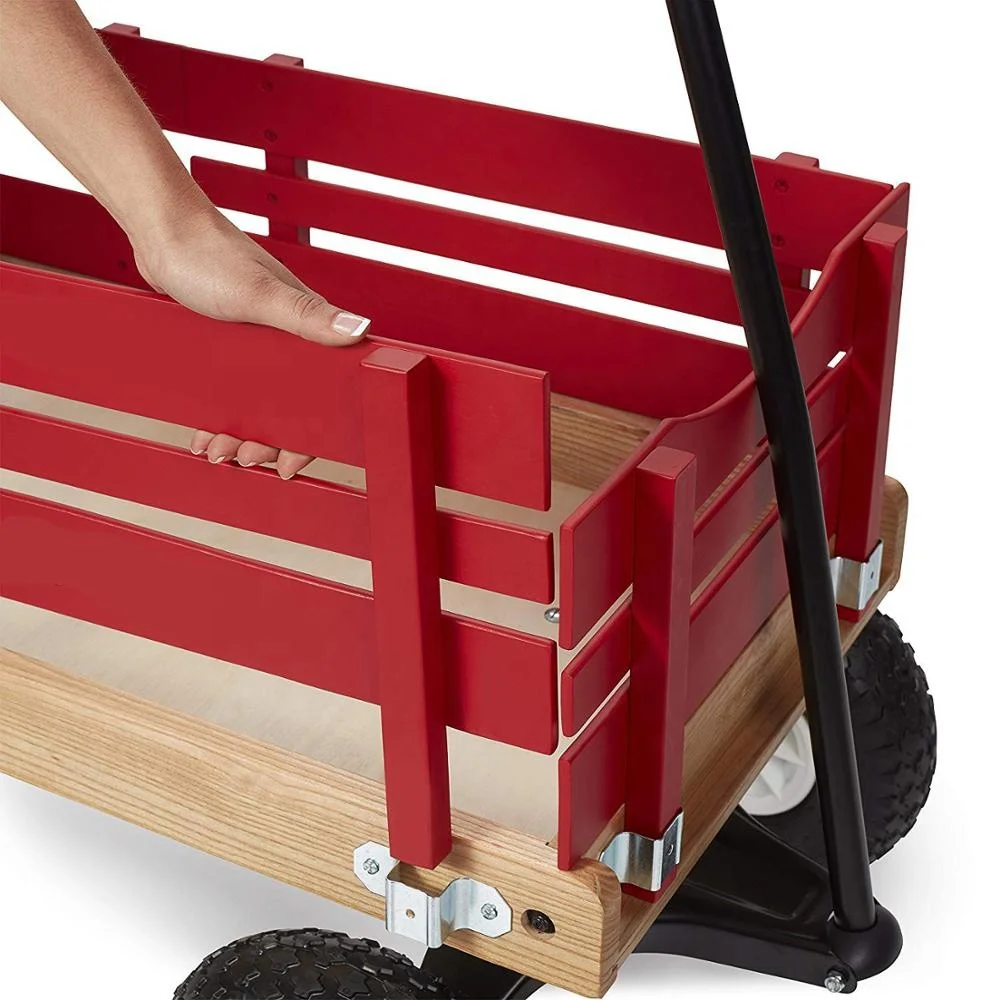 
Wagon for Kids All Terrain Made In the China - Huge No-Flat Tires - No-Pinch Handle & No-Tip Steering 300 lb Limit outdoor cart 