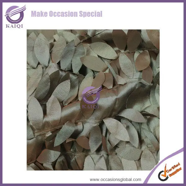 TX17842, золотые свадебные скатерти с вышивкой листьев