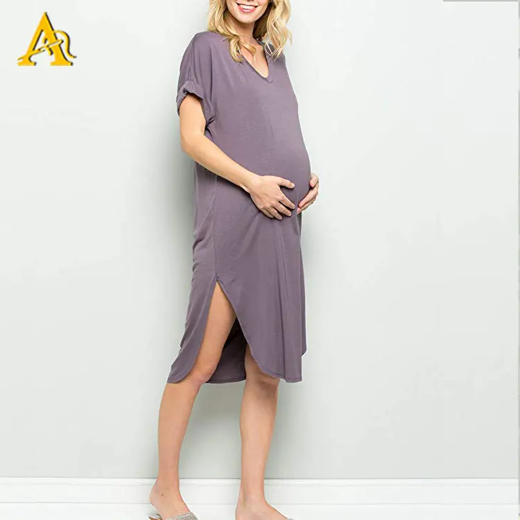 
Wholesale Custom Maternity Nursing Clothes Maternity Long Dresses for Pregnant Women 
