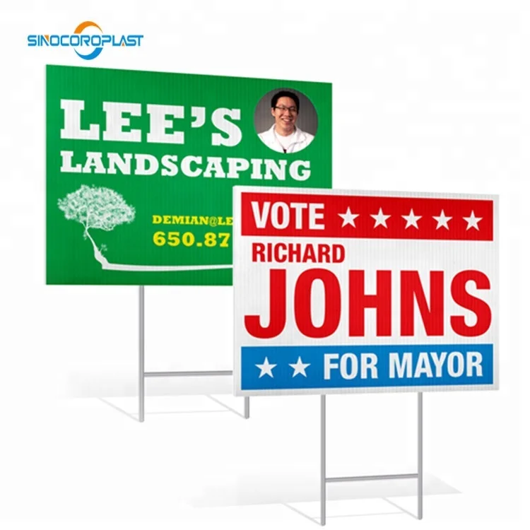 PP Custom  Flute Sheet With Print Corflute Plastic Sheet advertising sign