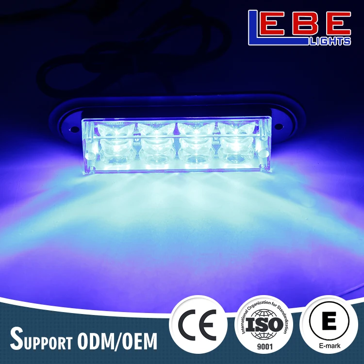Car led emergency vehicle lighthead/grille surface led strobe light
