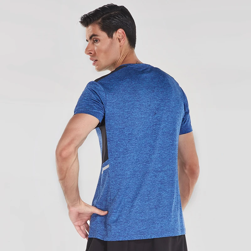 Mens Fitness Apparel Custom Sports Shirt 86% Polyester 14% Spandex Quick Dry Workout Clothing Sportswear Men Fitness & Yoga Wear