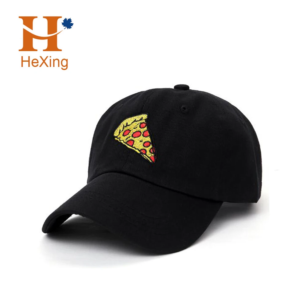 Wholesale Embroidery Pizza Cotton Dad Letter Custom Logo Panel Spring Summer Outdoor Sports Travel Sunscreen Baseball Cap