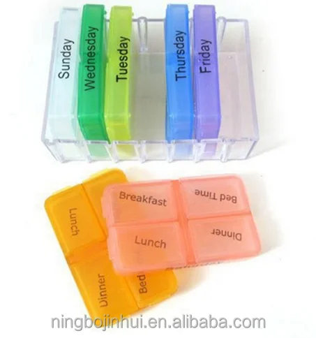 
Useful Medicine Weekly Storage Pill 7 Day Tablet Sorter Box Container Case Organizer Health Care Pill Box Colorful 