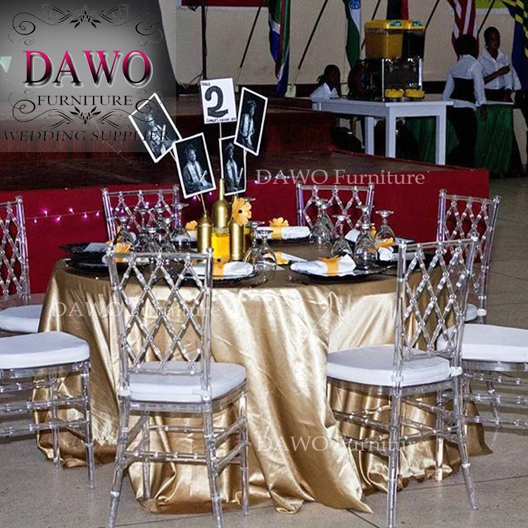 Wholesale price plastic furniture clear crystal chair wedding chair