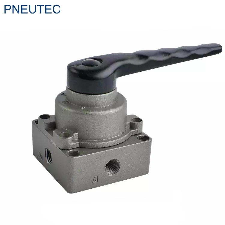 AIRTAC type HV series HV-02 HV400-02  4 ports 1/4 bsp aluminum Pneumatic Hand Operated Control Valves