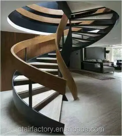 Australian Used spiral staircase Non-slip spiral staircase Indoor Non-slip solid wood treads spiral staircase TS-354