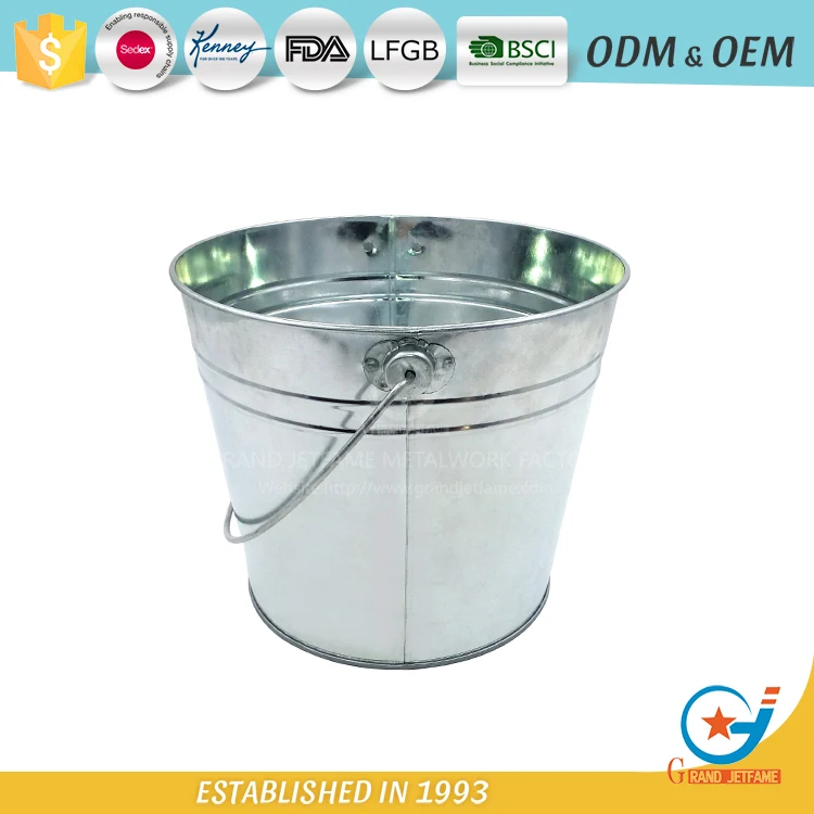 Durable Garden Planter Galvanized Flower Pots Metal Pot Planter Metal Flower Pot