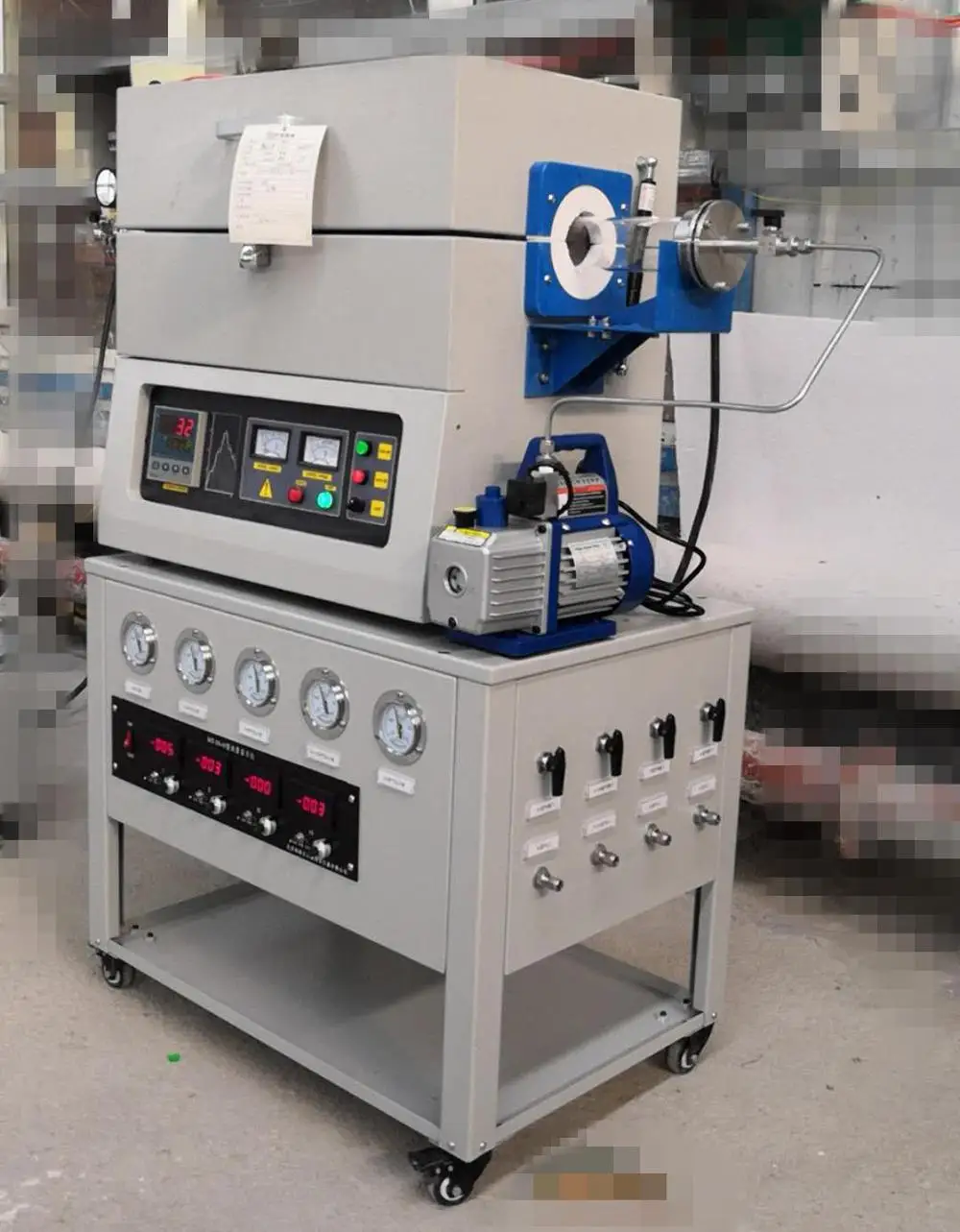 1200.C Лаборатории Атмосферы вакуумной сердечно-сосудистых заболеваний трубчатой печи с доставкой в течение 3-каналы смешивания газовый регулятор массового расхода