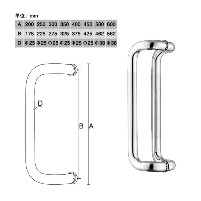 Hot Quality Restaurant Crystal Glass Door Handle Handles In Dubai