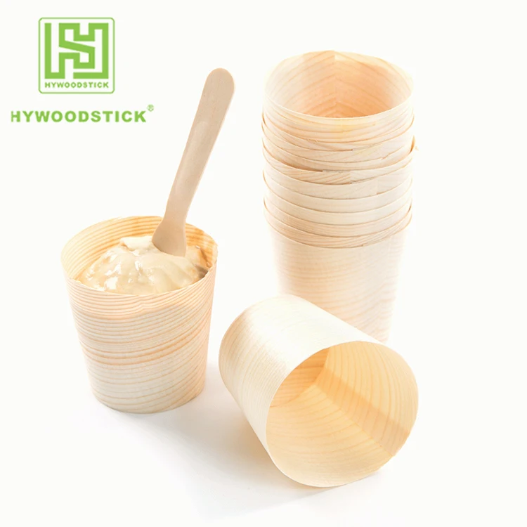 Restaurant & Hotel Wood One-off Table Grain Oats Cheese Cake Cup Food Take Away Box Biodegradable