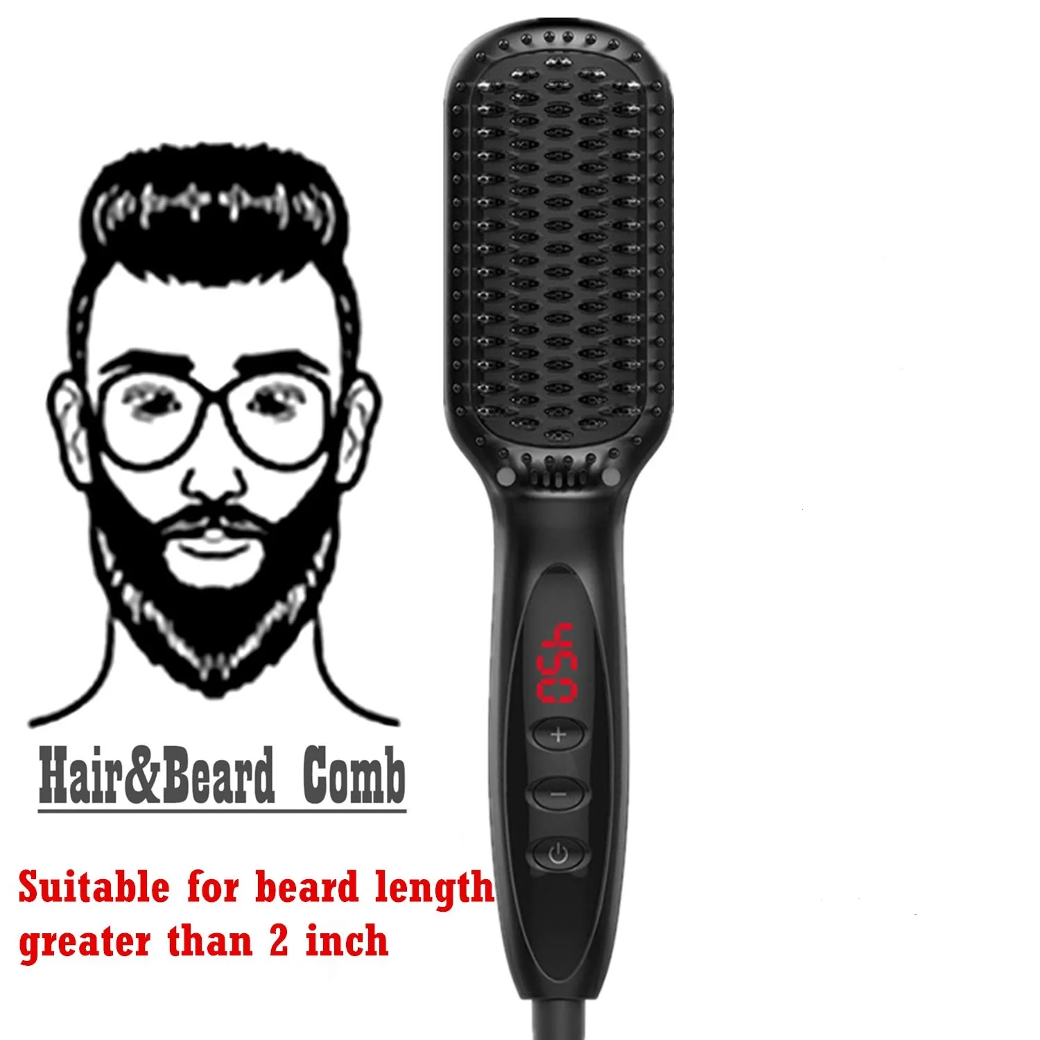 Beard Comb Brush Heat Spray Soap Balm Detangle Comb Storage Case Beard Straightening Gift Set Beard Straightener Kit