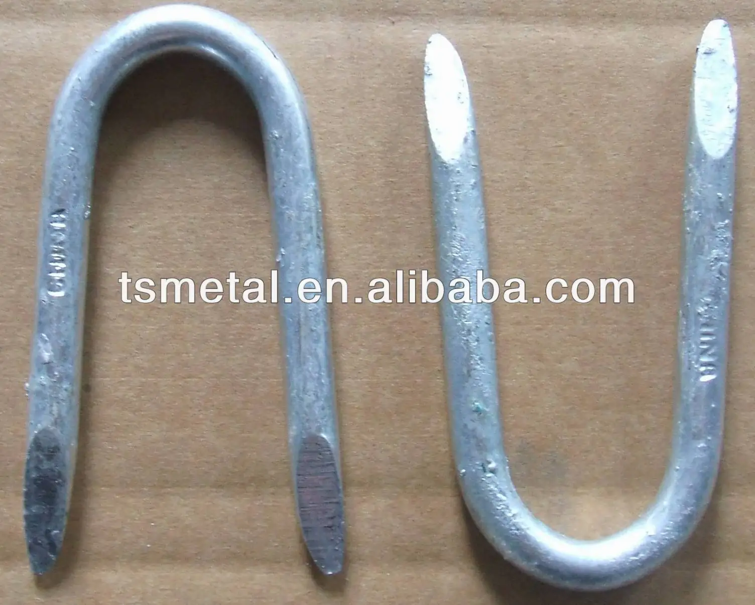 Forged U shaped nails