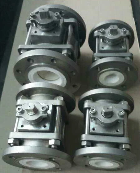 
Fully lined ceramic ball valve for different sizes 