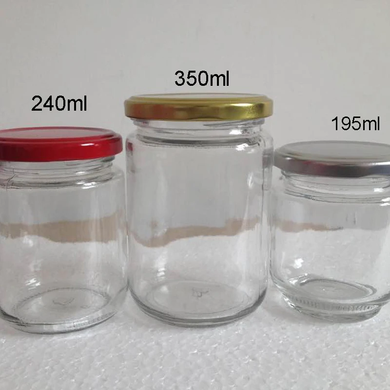Wholesale food safety 100ml 250ml 300ml 450ml honey jars  round glass storage jar 3oz 9oz 10oz