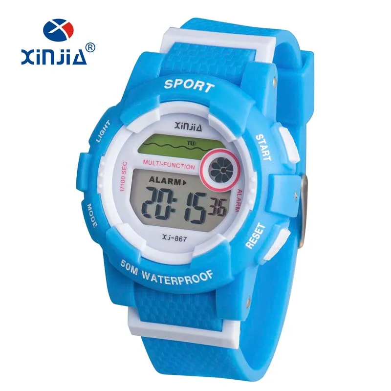 50M Waterproof Multifunctional Sports Colorful G-Fashion Style Digital Watch For Boy&Girl