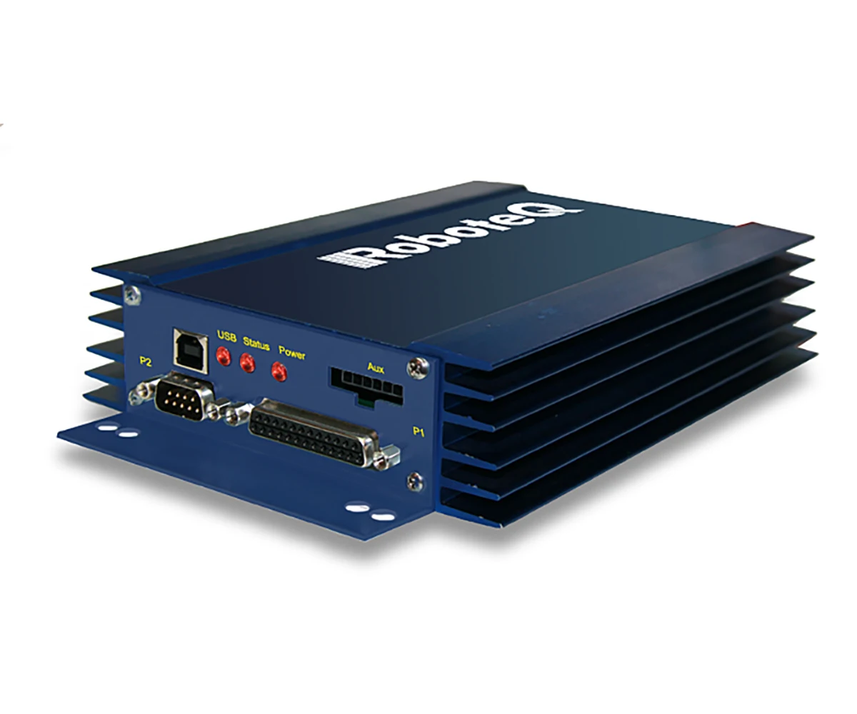 Plutools AC Induction Motor Controller, Single Channel, 300A, 60V, Encoder input, CAN, 16 Dig/Ana IO, Cooling plate and ABS cove