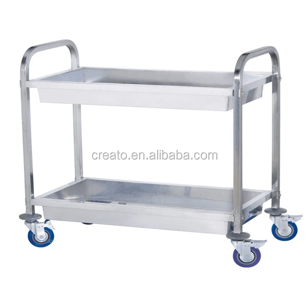 
Hotel Stainless Steel fast Mobile Food Carts for sale 