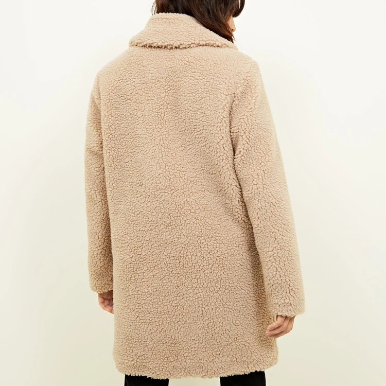 Wholesale  Women Cream Teddy Winter Faux Fur Teddy Coat