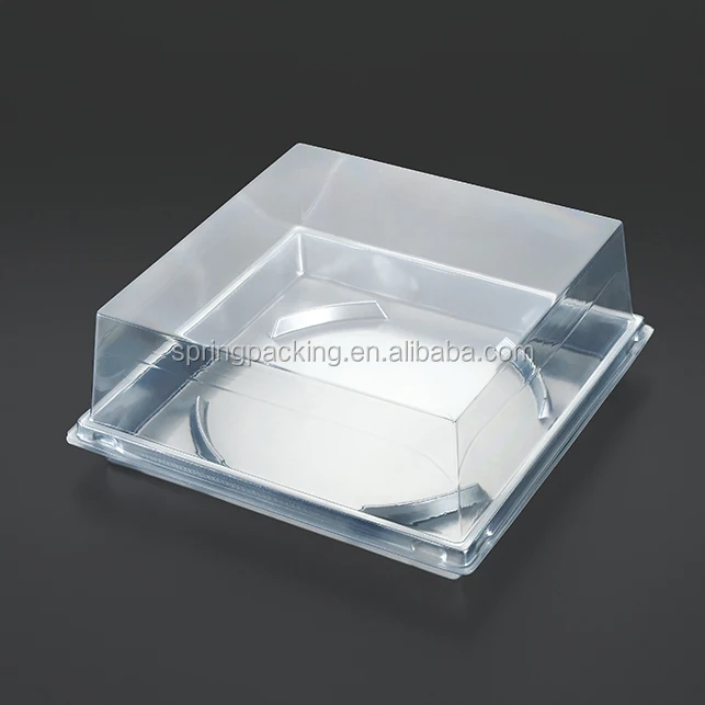 
ISO22000 Audit Square Dome Food Container Plastic Cake Boxes 