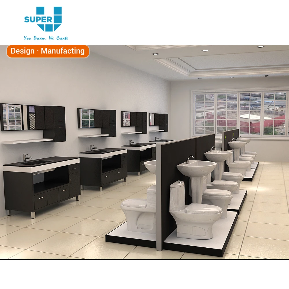 Luxury Bathroom Accessories Sanitary Ware Display Rack Stand for Toilet