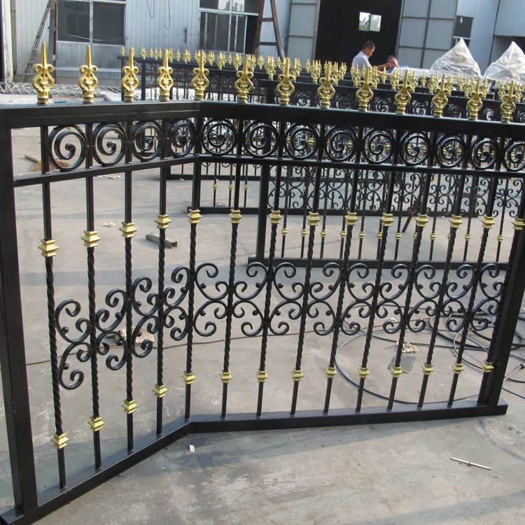 Bespoke Wrought iron garden steel grills metal fence design for project