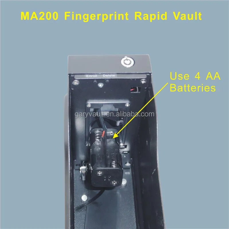Safe for gun - MA200 Biometric Fingerprint Pistol Hand gun auto-open steel storage Safe box , Mountable on any where.