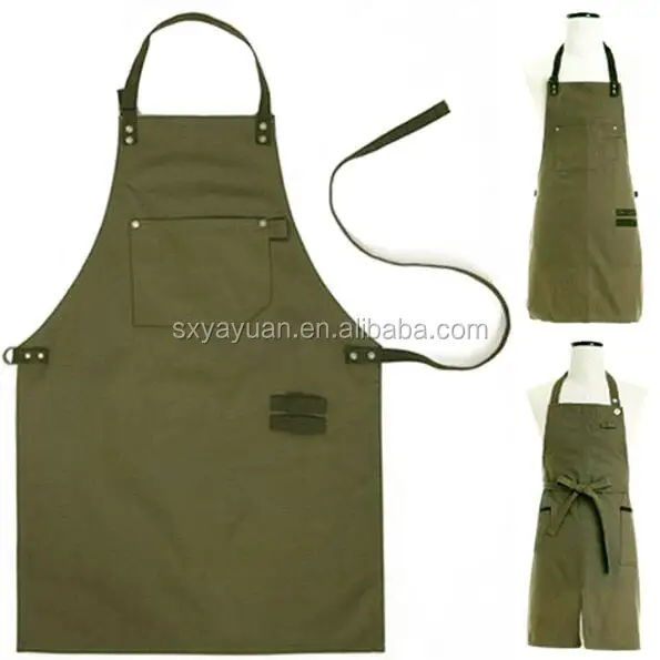 Wholesale cheap waterproof striped design waxed canvas apron