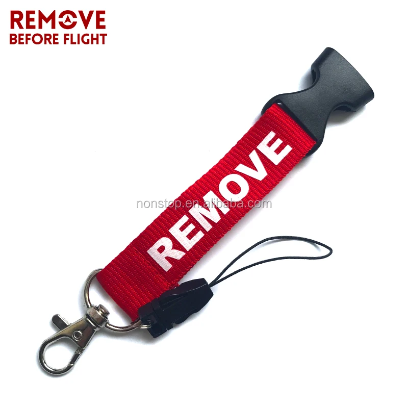 REMOVE BEFORE FLIGHT Lanyard Keychain