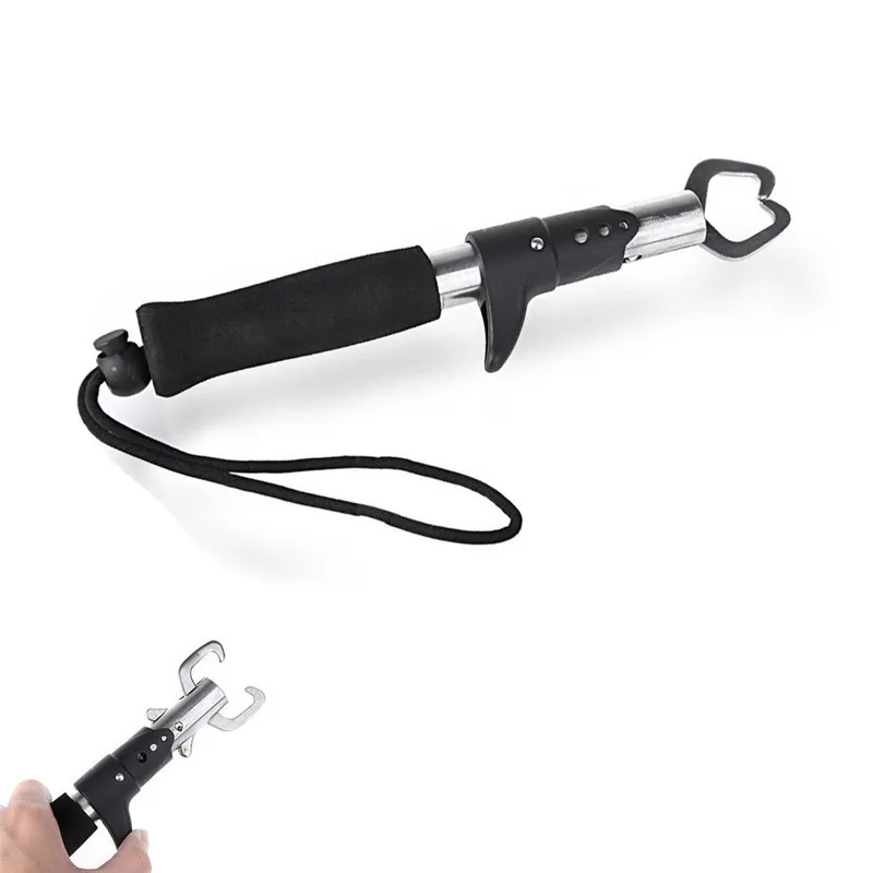Portable Fish Gripper Stainless Steel Handle Grab Carp Fish Lip Grip Alicate De Pesca Fishing Tackle Tools